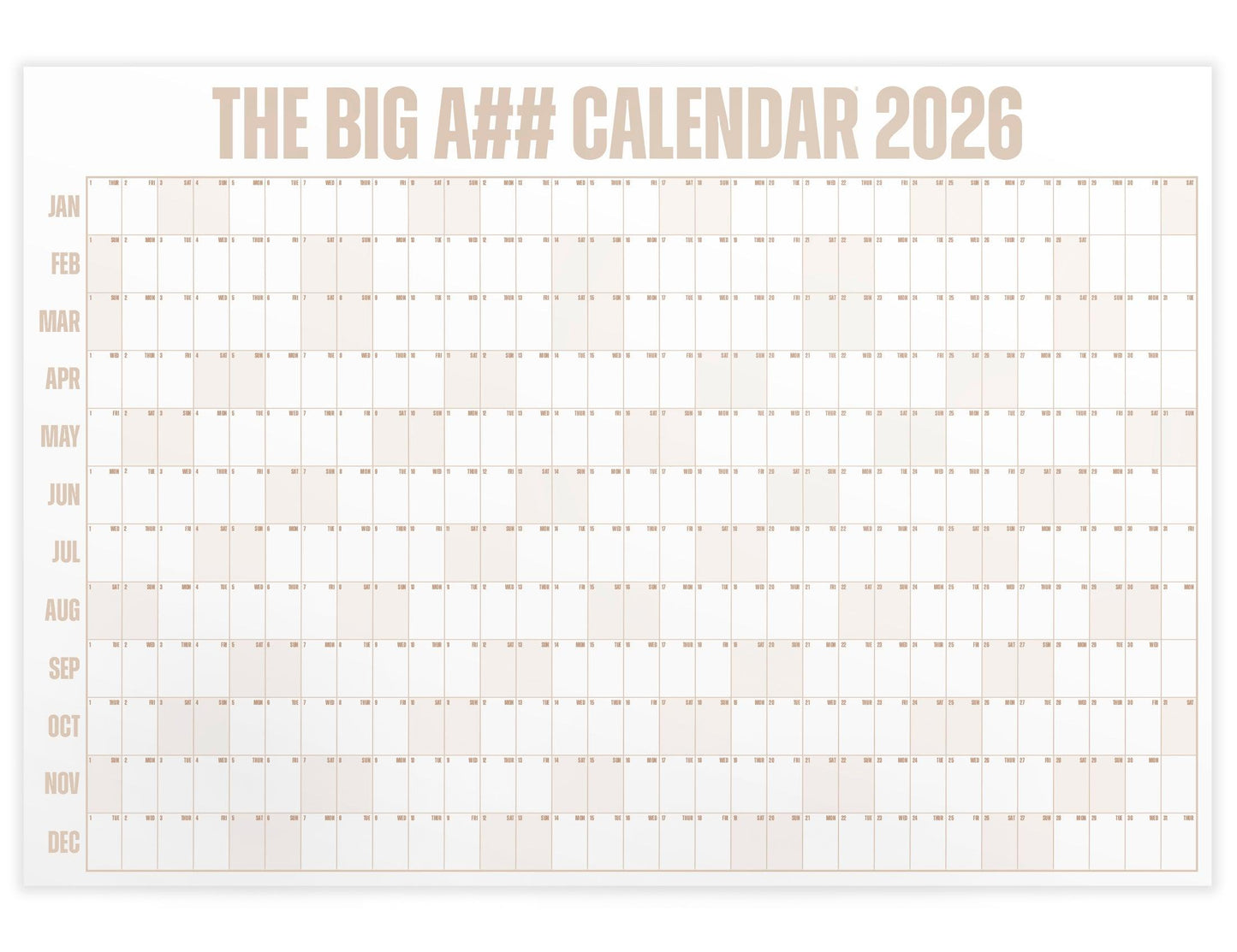 The Big Bright Calendar Kit 2026 đź“…