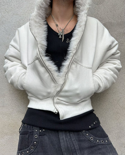 YETI FUR REVERSIBEL ZIP HOODIE