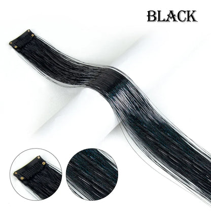 20 inches Clip In Hair Tinsel Extension - Pack of 6