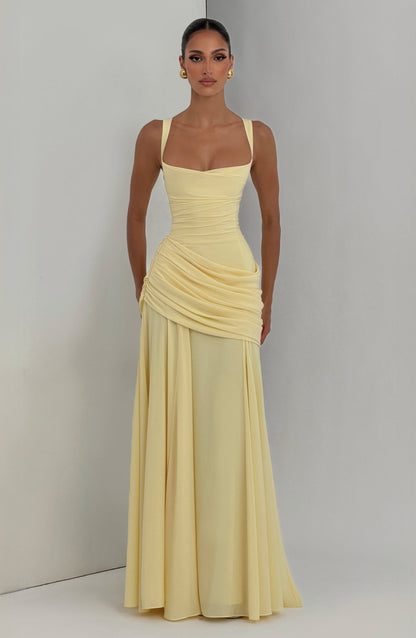 Sura Maxi Dress - Lemon Dress Babyboo Fashion Premium Exclusive Design